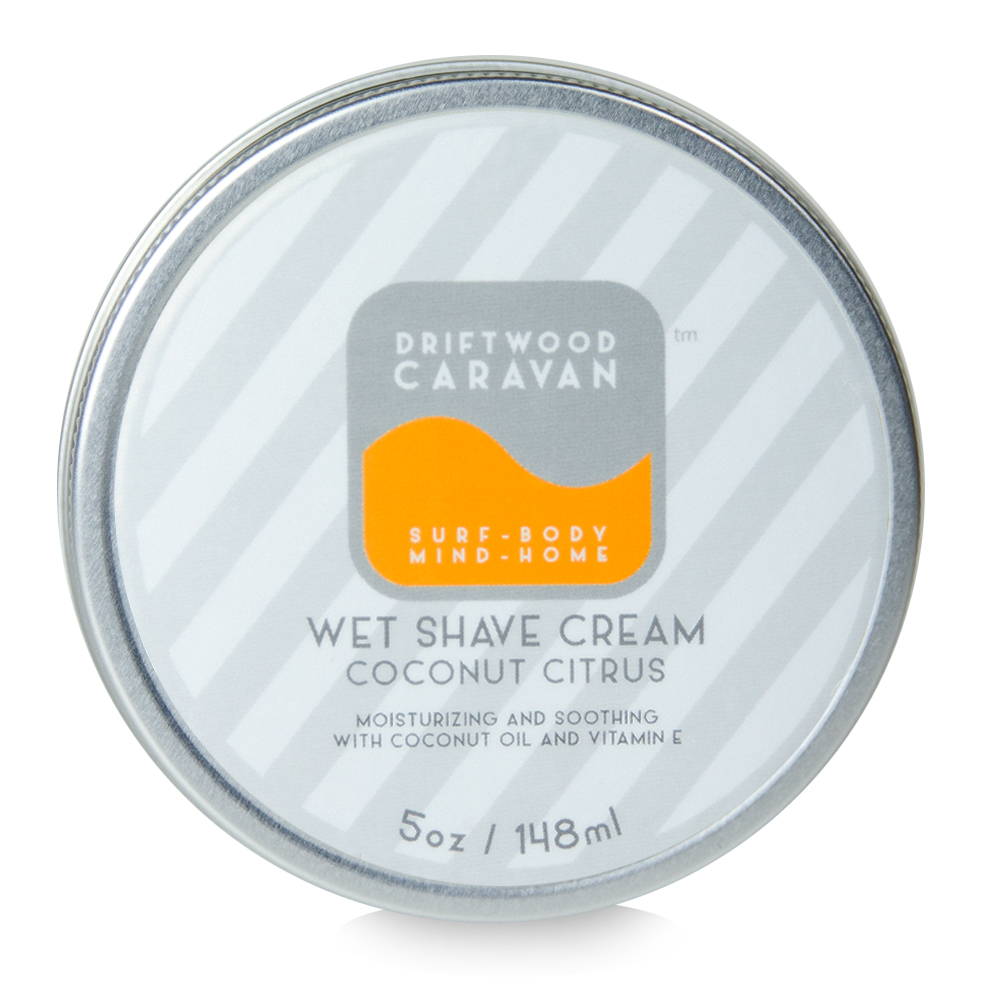 Wet Shave Cream 5oz Coconut Citrus - Driftwood Caravan Body