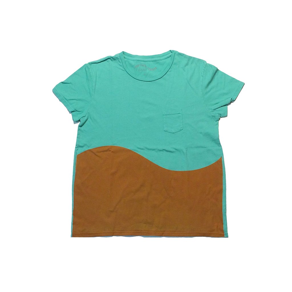 Driftwood Caravan - Wave T-Shirt Aqua/Rust - X Large